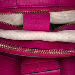 Medium Calfskin Bamboo Shopper Satchel