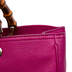 Medium Calfskin Bamboo Shopper Satchel
