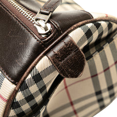 House Check Canvas Barrel Handbag