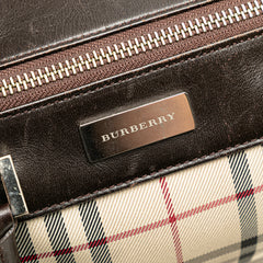 House Check Canvas Barrel Handbag