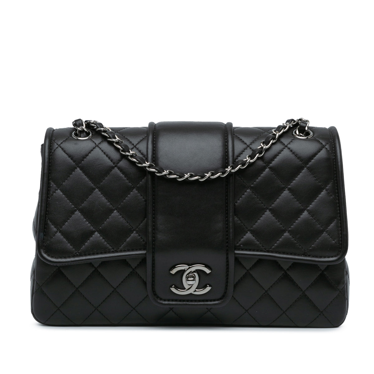 Large Quilted Lambskin Elementary Chic Flap