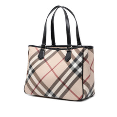 Supernova Check Coated Canvas Tote