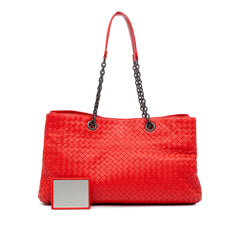 Medium Nappa Intrecciato Double Chain Tote