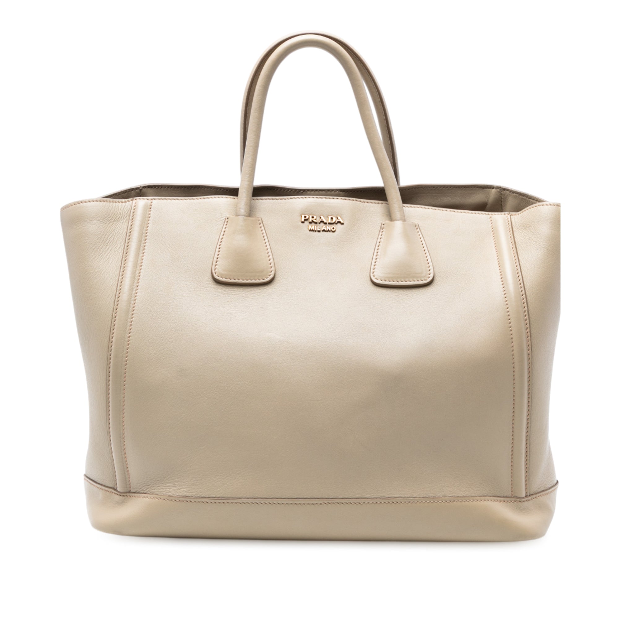 Large City Calf Double Handle Shopping Tote