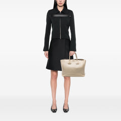 Large City Calf Double Handle Shopping Tote