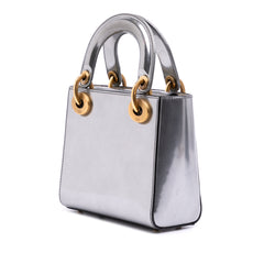 Mini Metallic Glazed Calfskin Lady Dior