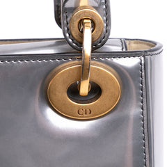 Mini Metallic Glazed Calfskin Lady Dior