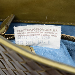 Metallic Nappa Intrecciato Shoulder Bag