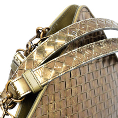 Metallic Nappa Intrecciato Shoulder Bag