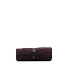 Quilted Suede Union Jack Clutch with Chain