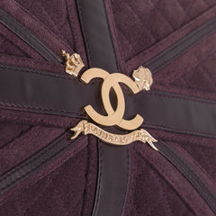 Quilted Suede Union Jack Clutch with Chain