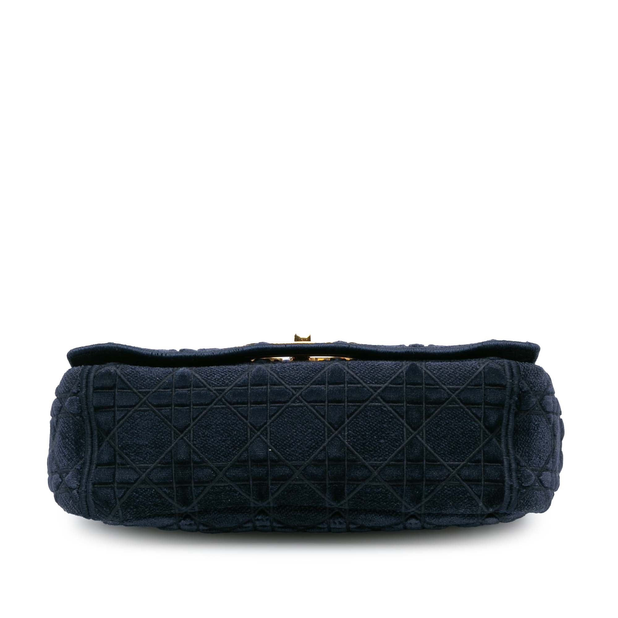 Medium Velvet Cannage Caro Bag