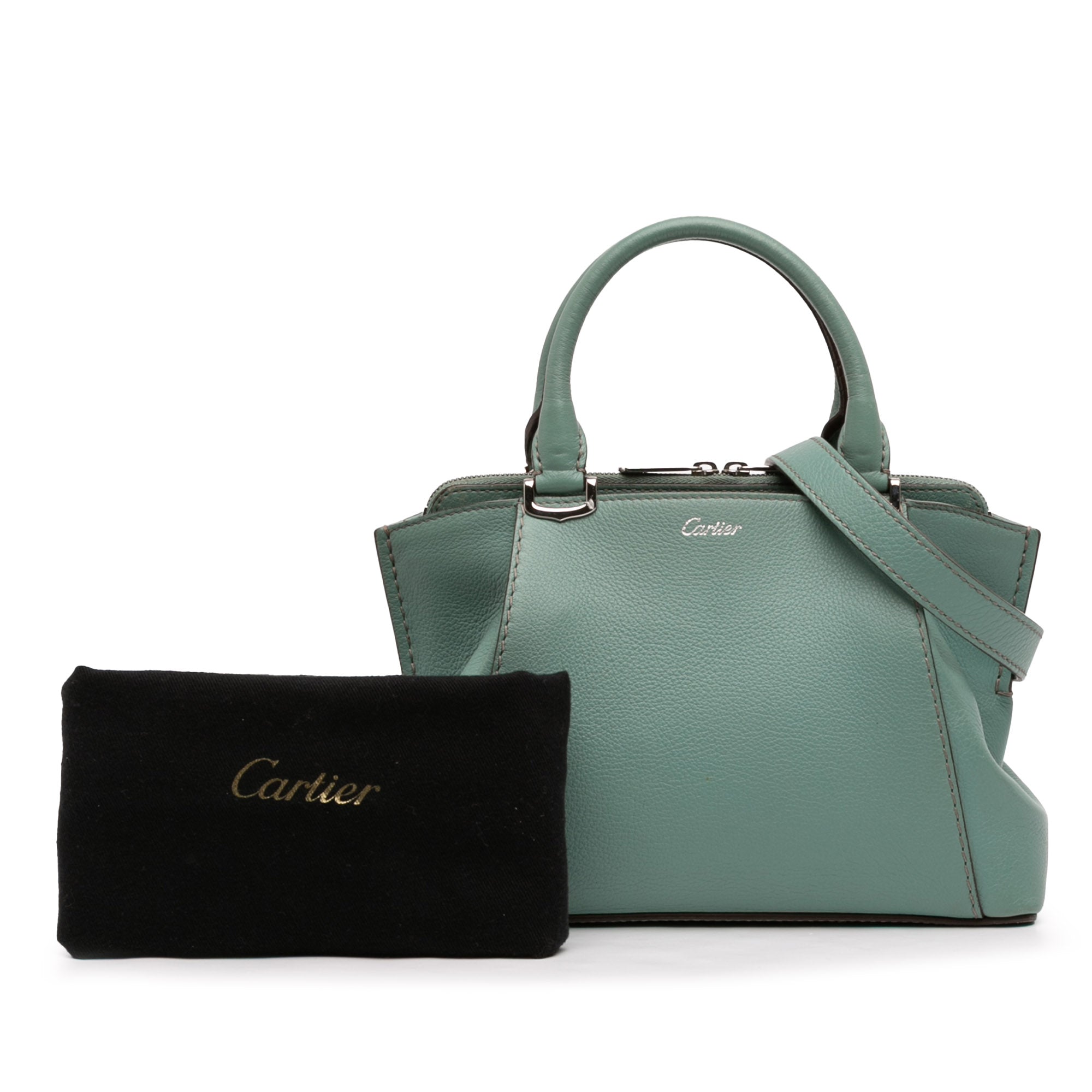 Small Leather C De Cartier Satchel