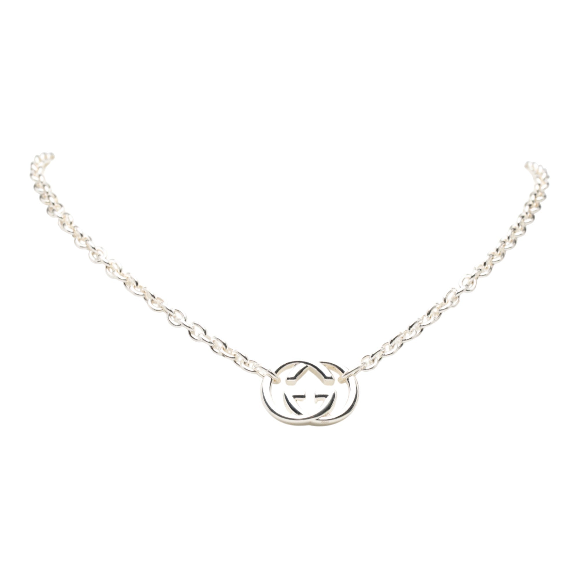 Sterling Silver Interlocking G Pendant Necklace