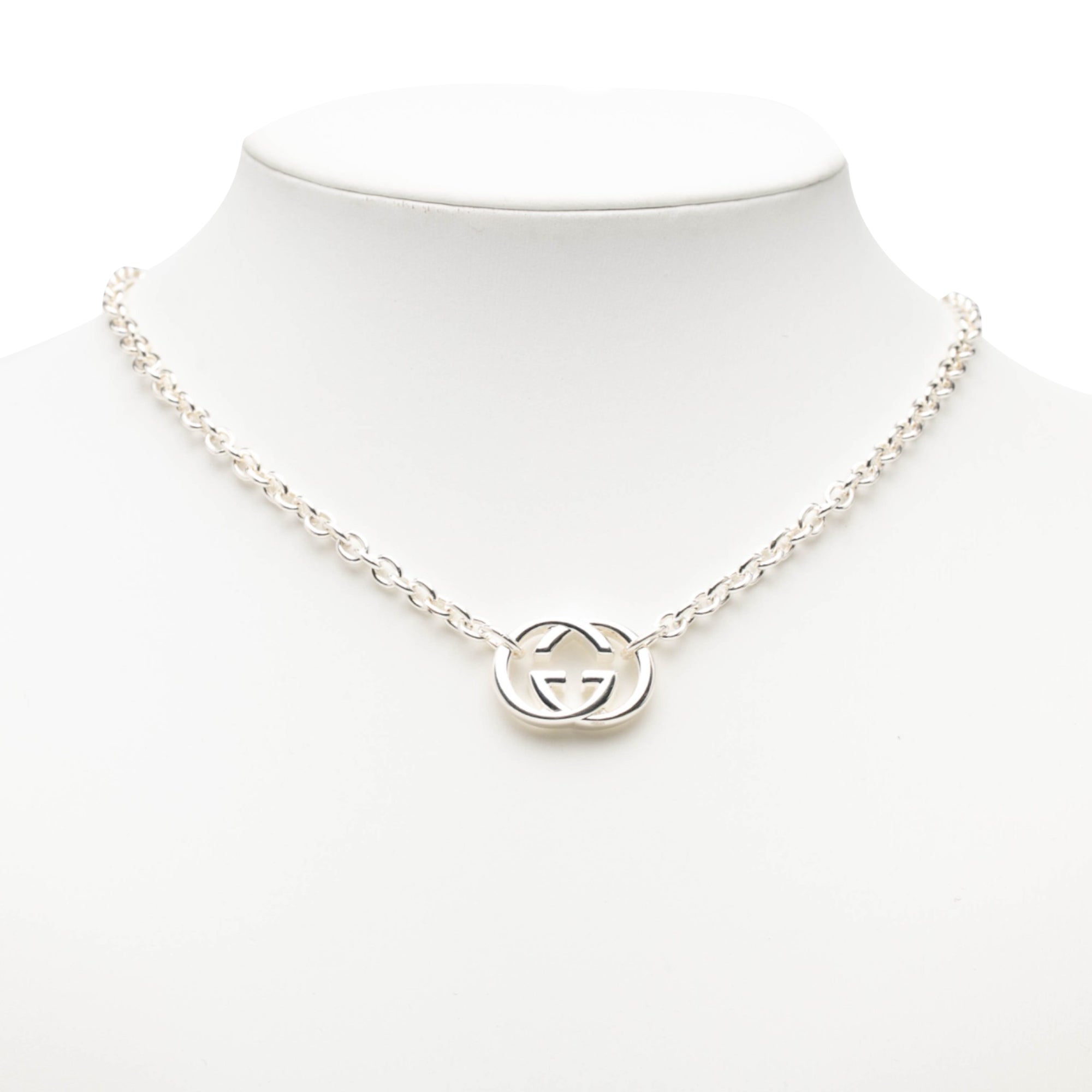 Sterling Silver Interlocking G Pendant Necklace