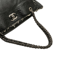 Glazed Calfskin Tweed Tweedy Shopping Tote