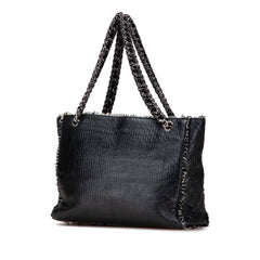 Glazed Calfskin Tweed Tweedy Shopping Tote
