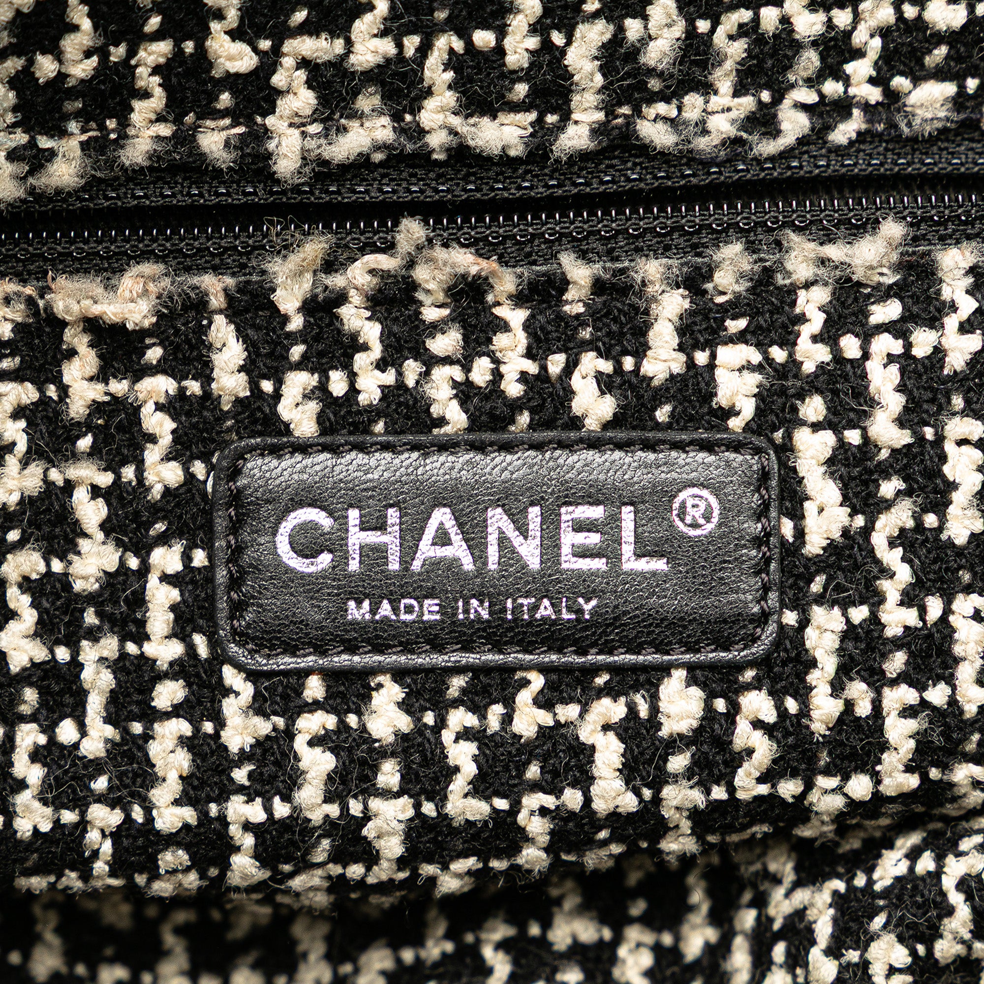 Glazed Calfskin Tweed Tweedy Shopping Tote