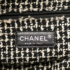 Glazed Calfskin Tweed Tweedy Shopping Tote