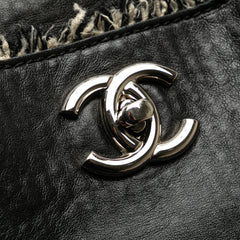 Glazed Calfskin Tweed Tweedy Shopping Tote
