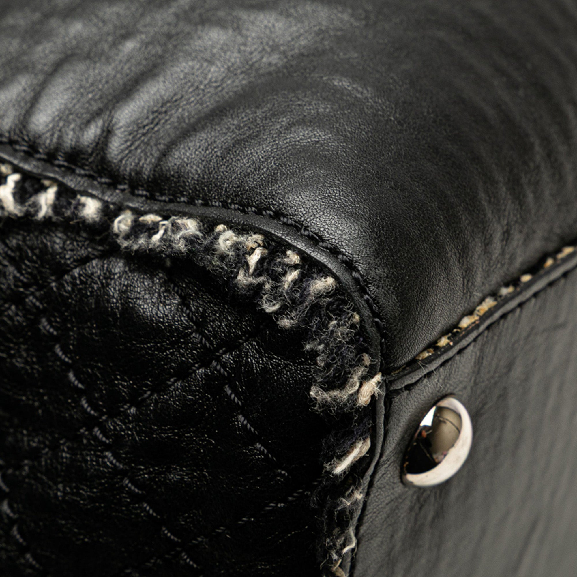 Glazed Calfskin Tweed Tweedy Shopping Tote