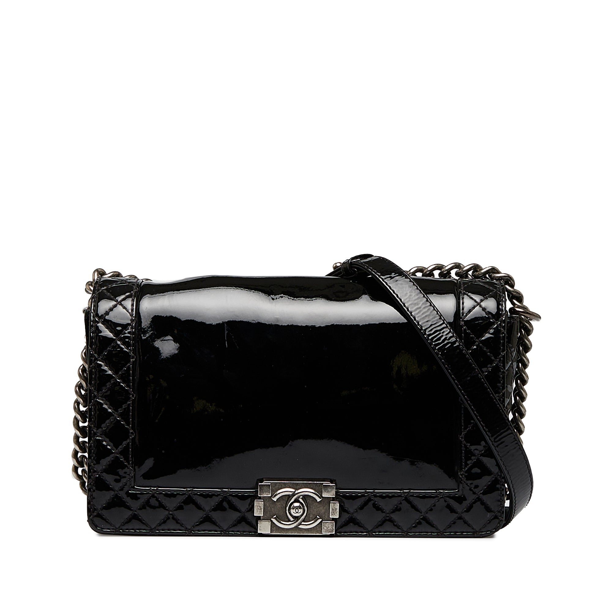 Medium Patent Boy Reverso Flap