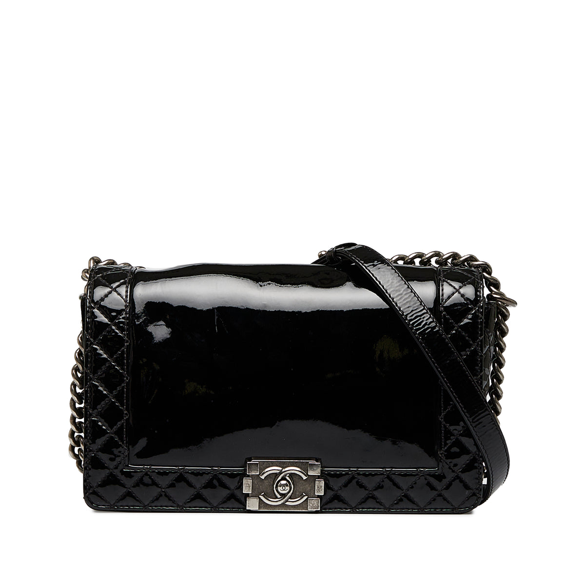Medium Patent Boy Reverso Flap