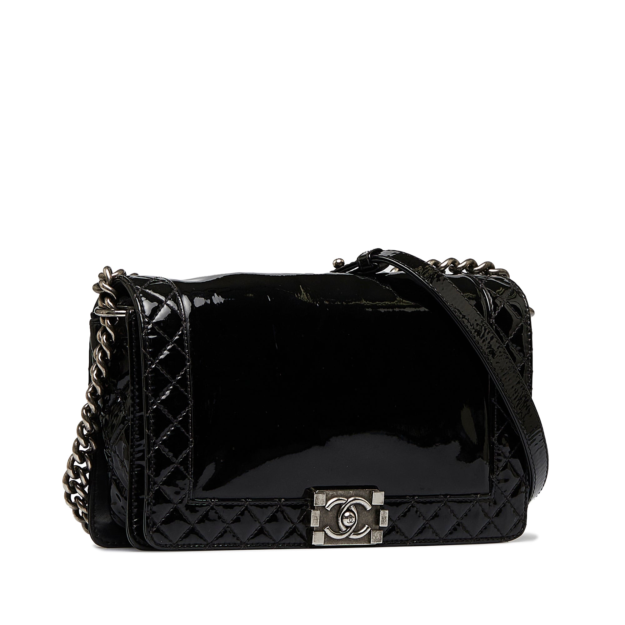 Medium Patent Boy Reverso Flap