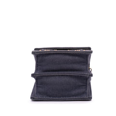 Studded Denim Vertical Diorama Crossbody