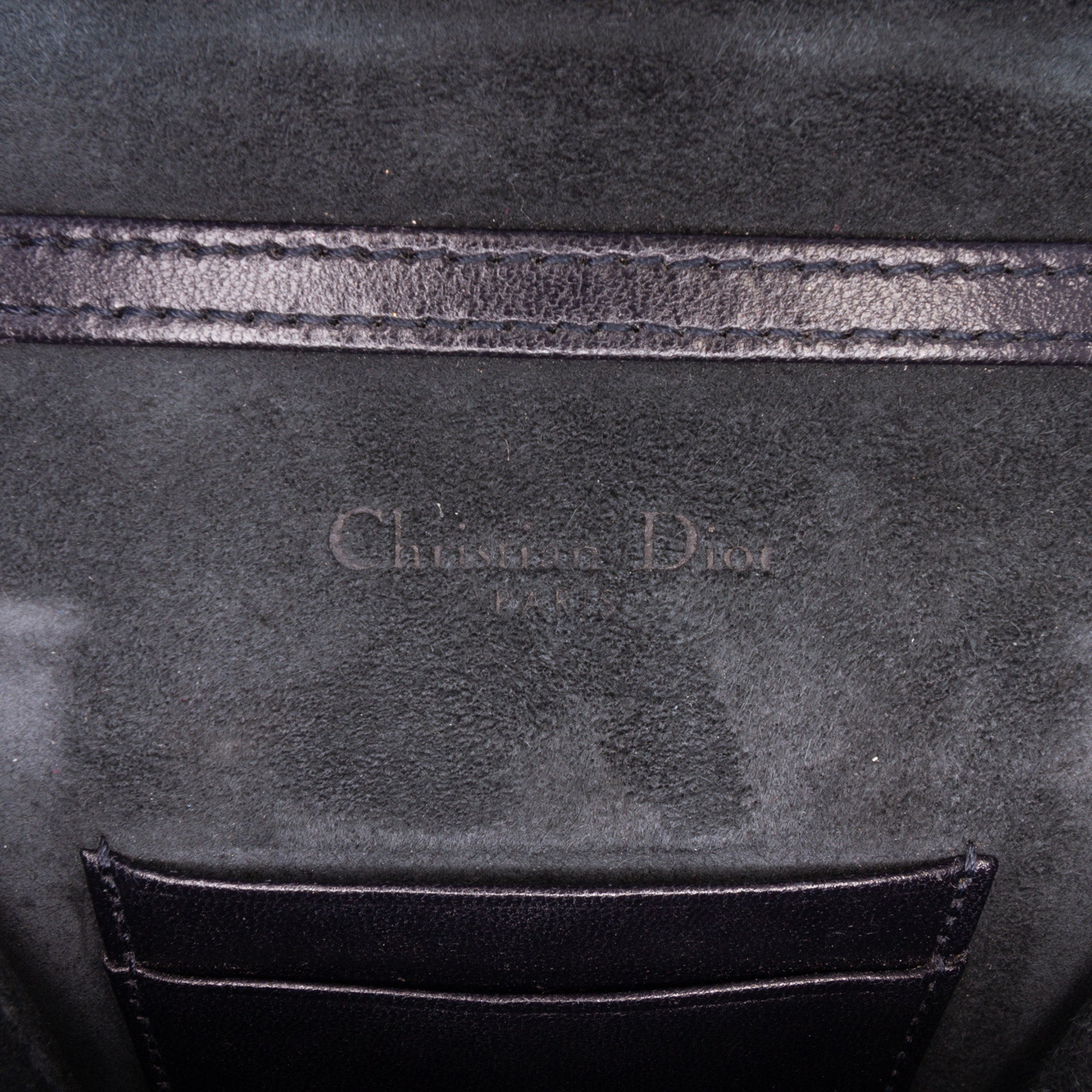 Studded Denim Vertical Diorama Crossbody