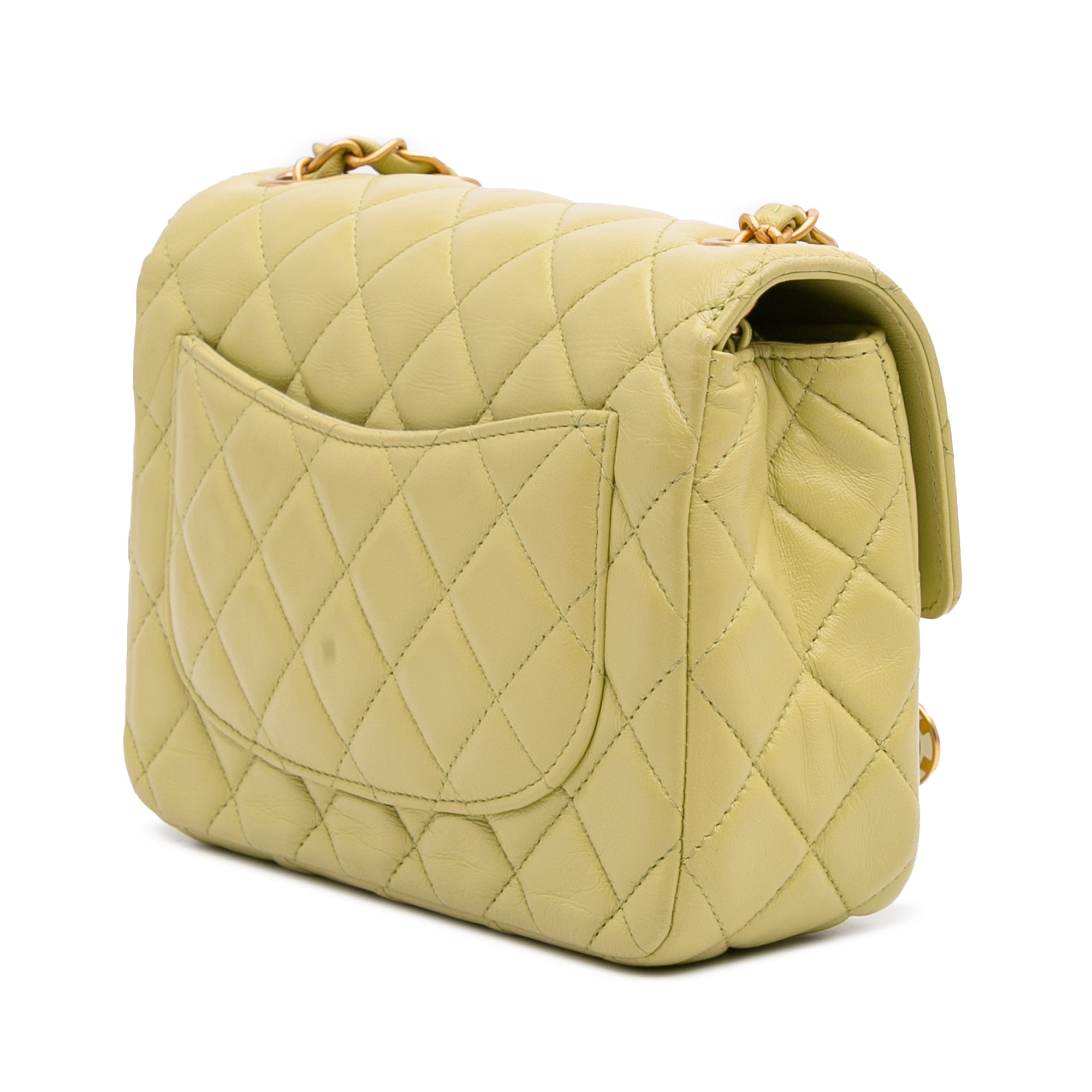 Mini Square Lambskin Casino Royale Charms Single Flap