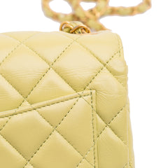 Mini Square Lambskin Casino Royale Charms Single Flap