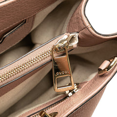 Medium Calfskin Bamboo Shopper Satchel