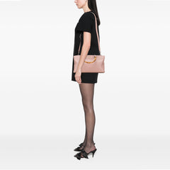 Medium Calfskin Bamboo Shopper Satchel