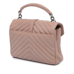 Medium Sheepskin Matelasse Chevron Monogram College Bag