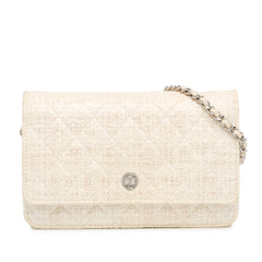 CC Coated Tweed Wallet On Chain