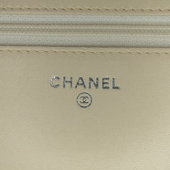 CC Coated Tweed Wallet On Chain