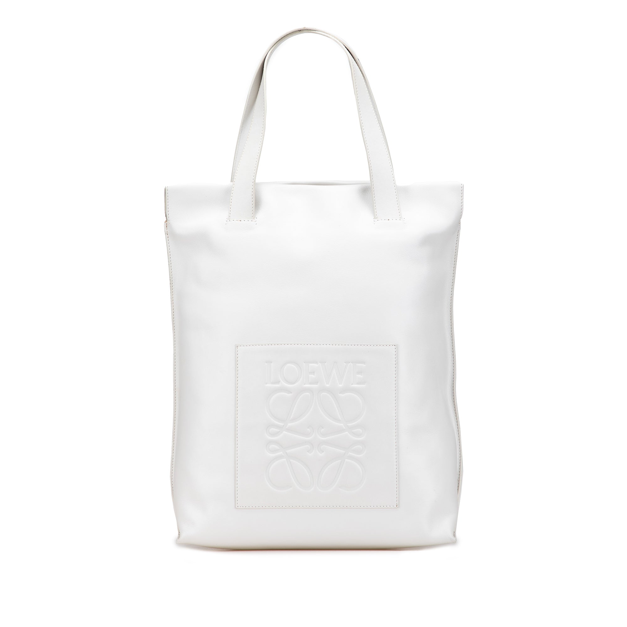 Anagram Leather Shopper Tote