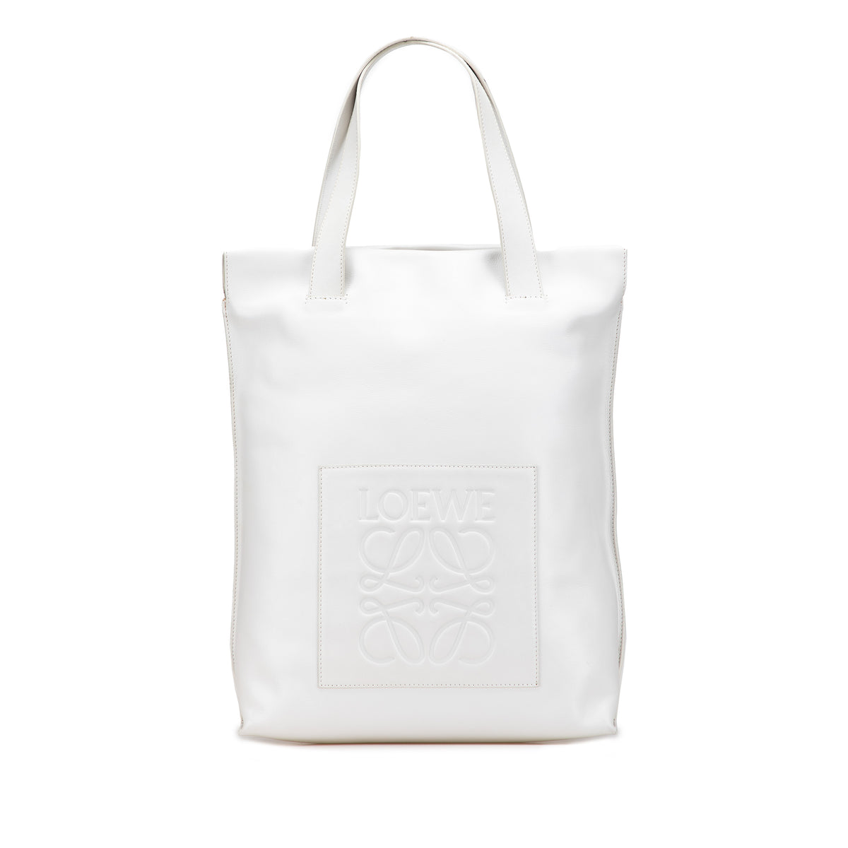Anagram Leather Shopper Tote