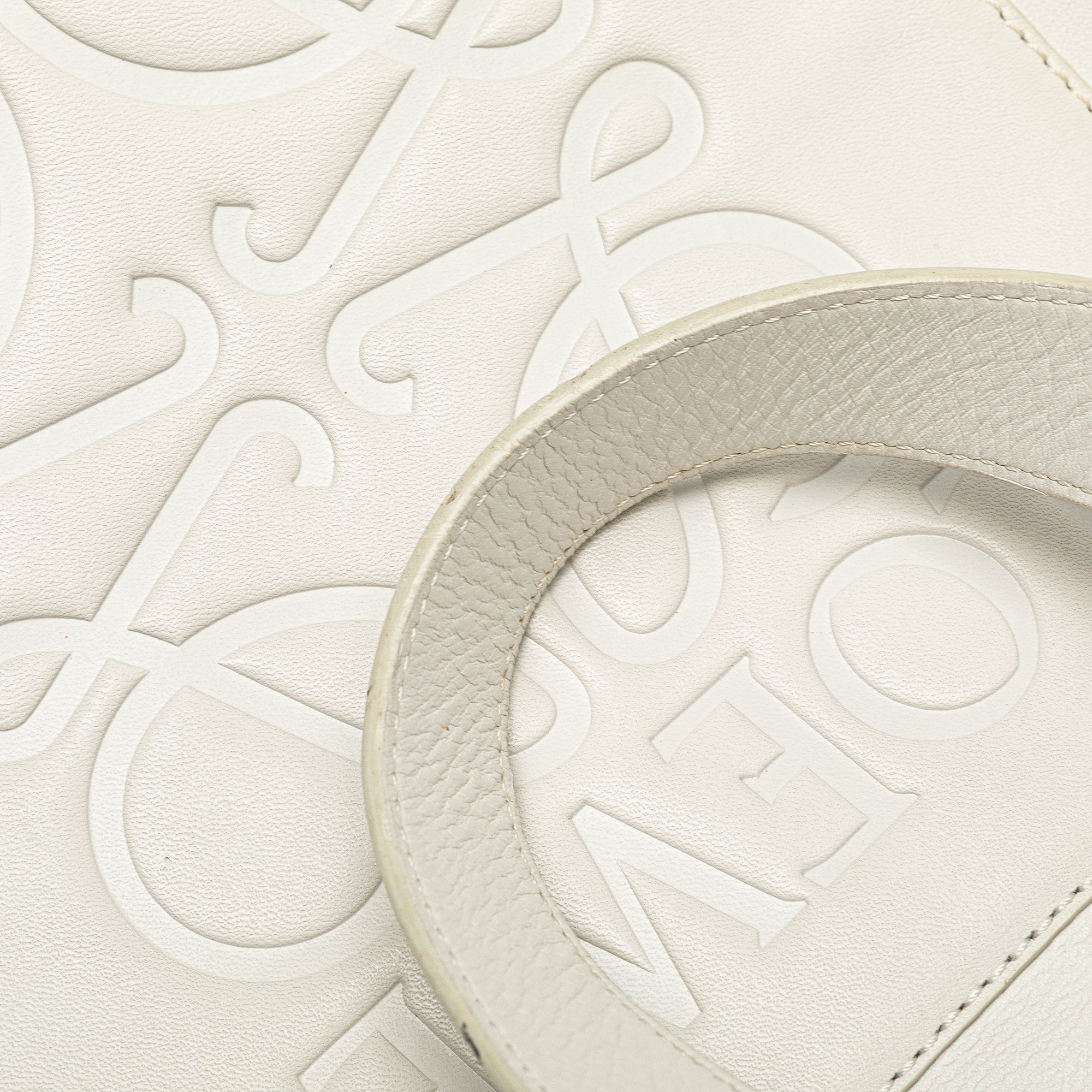 Anagram Leather Shopper Tote
