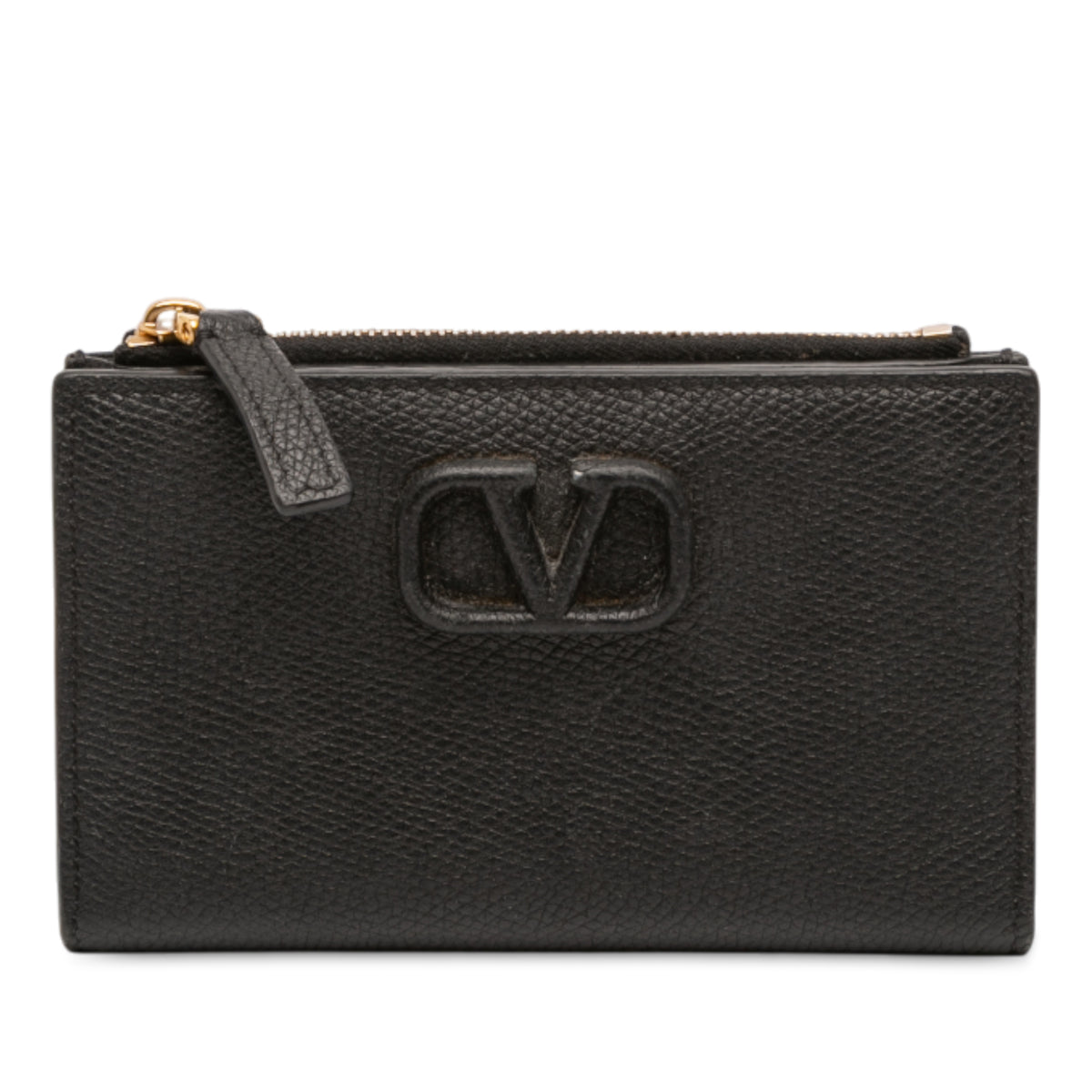 Leather VLogo Bifold Wallet