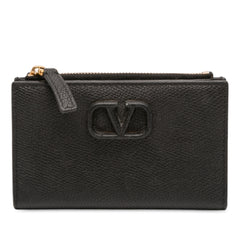 Leather VLogo Bifold Wallet