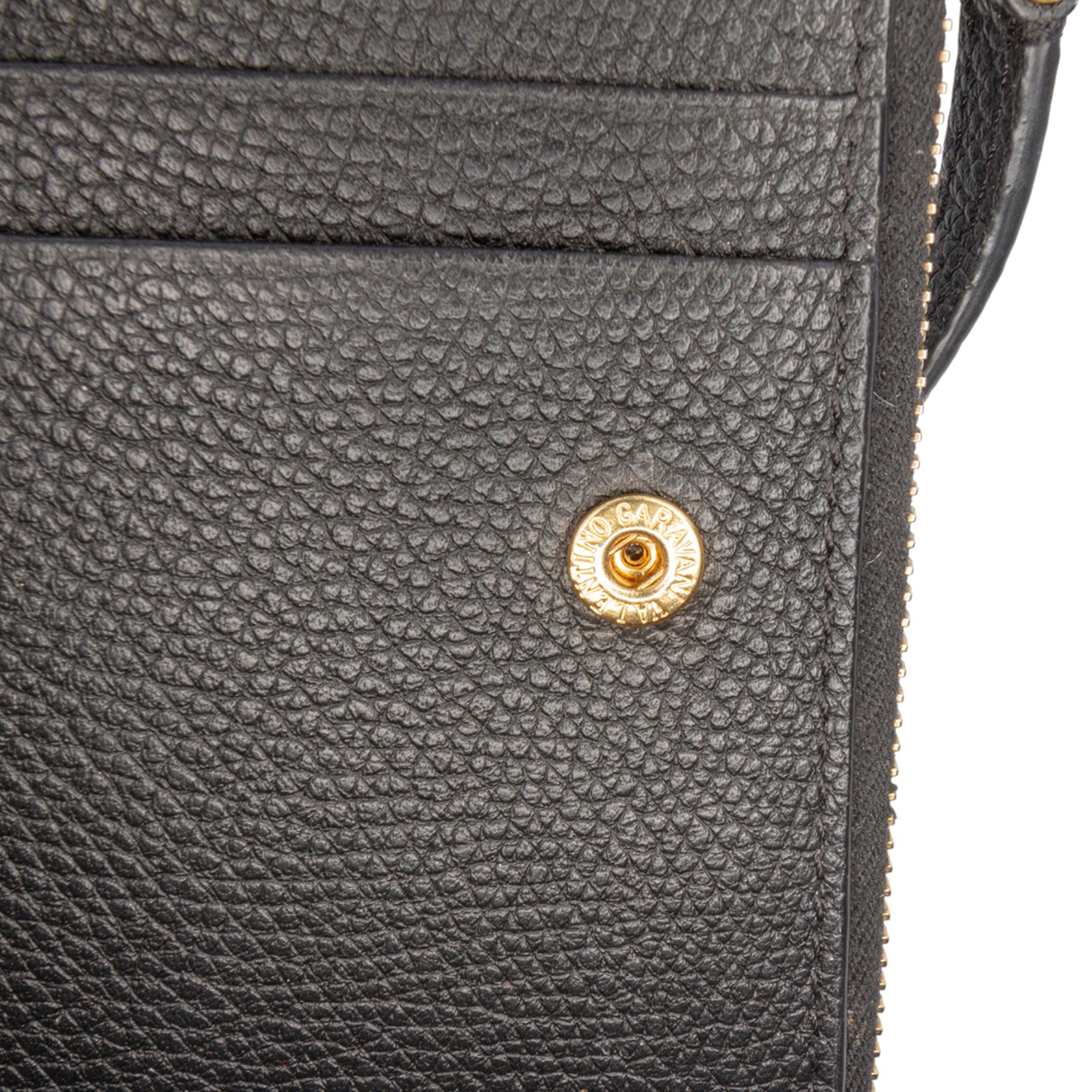 Leather VLogo Bifold Wallet