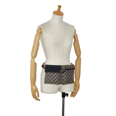 GG Canvas Web Double Pocket Belt Bag