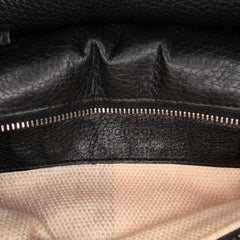 Small Leather Bamboo Daily Satchel