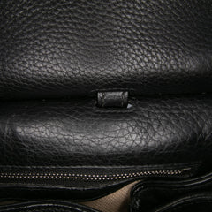 Small Leather Bamboo Daily Satchel