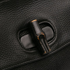 Small Leather Bamboo Daily Satchel