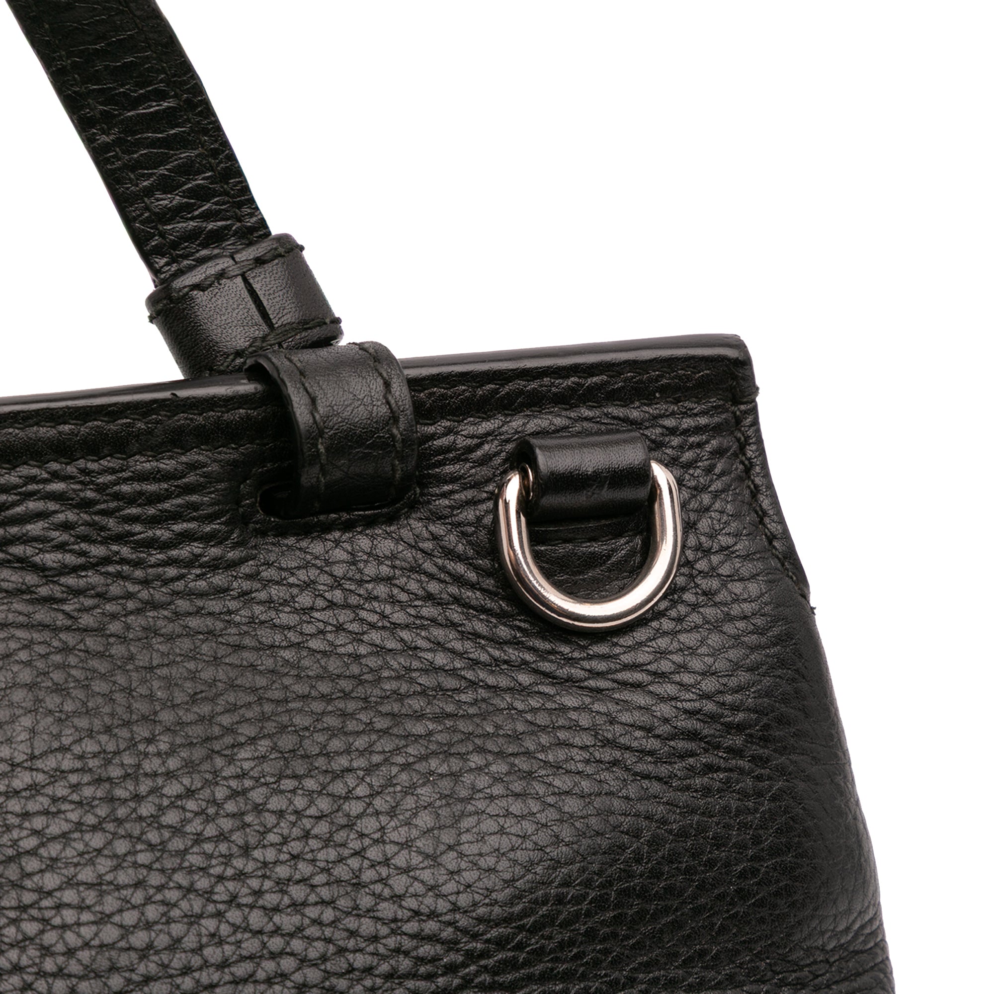 Small Leather Bamboo Daily Satchel