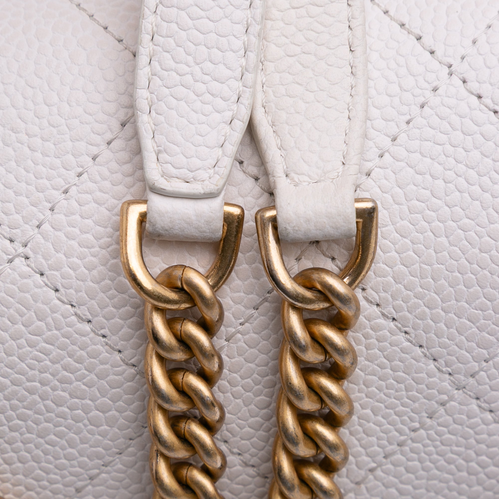 CC Quilted Caviar Turnlock Full Flap