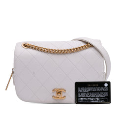 CC Quilted Caviar Turnlock Full Flap